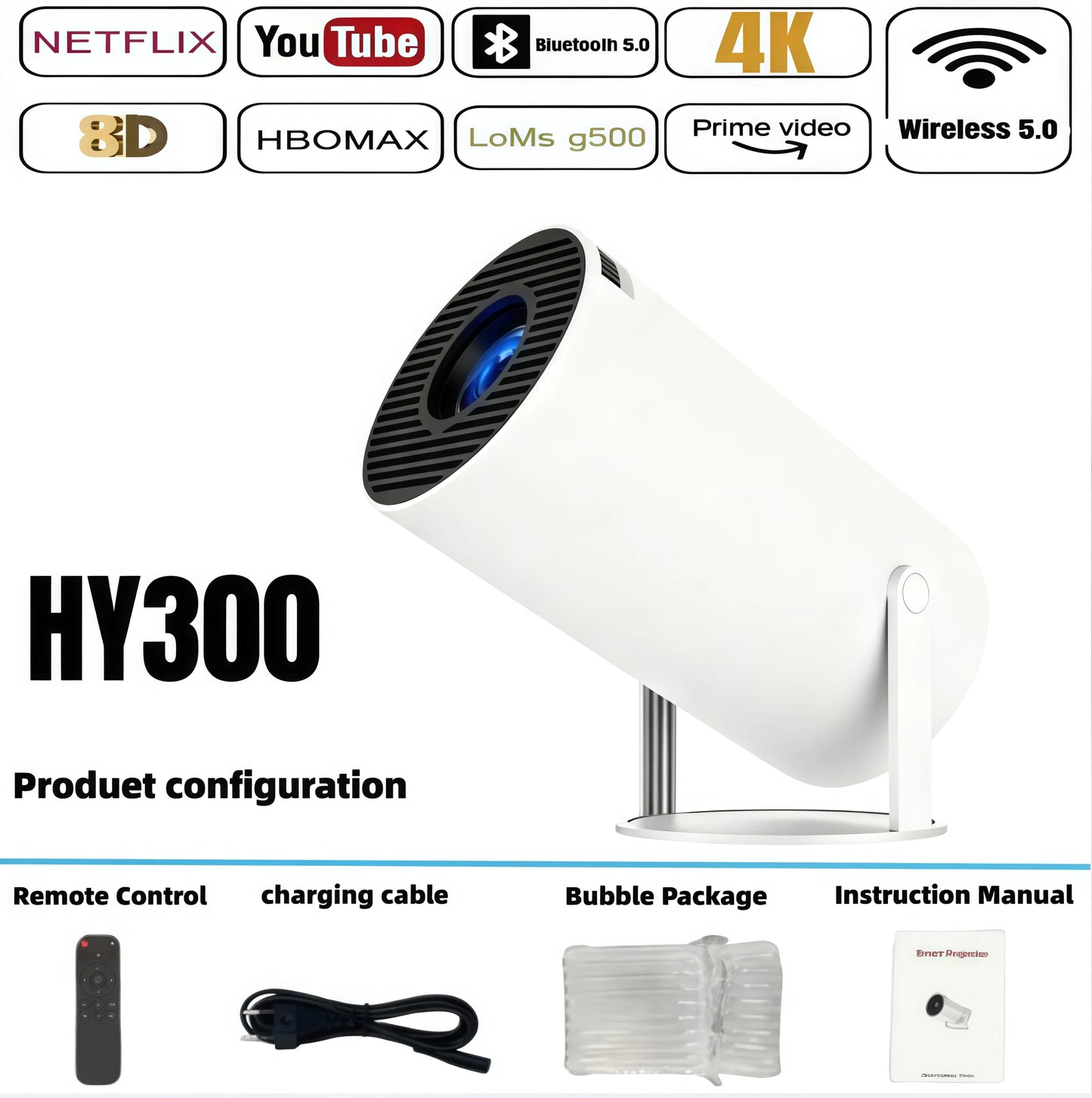 CineGo™ Pocket Cinema Projector - 130" HD Portable Home Theatre